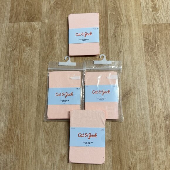 CAT & JACK TIGHTS 17 PAIRS MULTICOLOR 14 FOOTED & 3 FOOTLESS GIRLS L (12-14) NEW - Picture 2 of 6